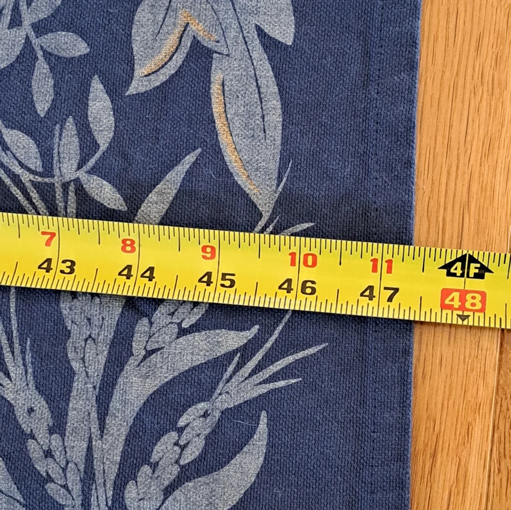 Pottery Barn Blue Floral Tablecloth Square 100% Cotton